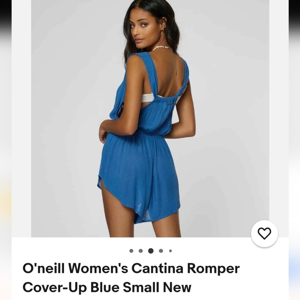 O'Neill Vibrant Blue Women's Romper - Picture 2 of 8
